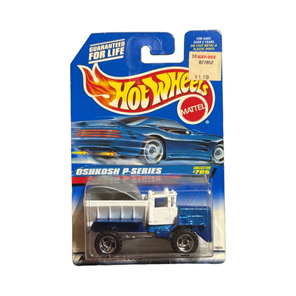 Oshkosh Snow Plow — 19934 — Metalflake Blue with White plastic top and bed