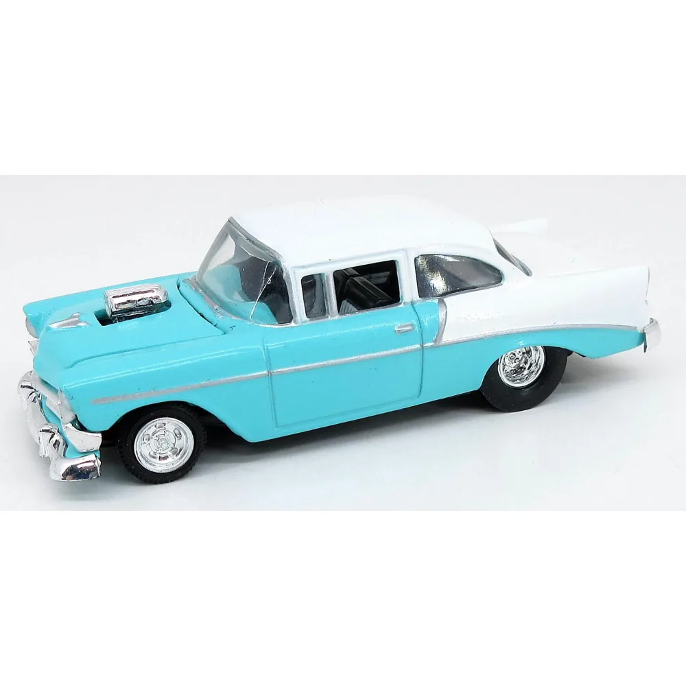 '56 Chevy 210 Sedan — 29705 — Turquoise & White