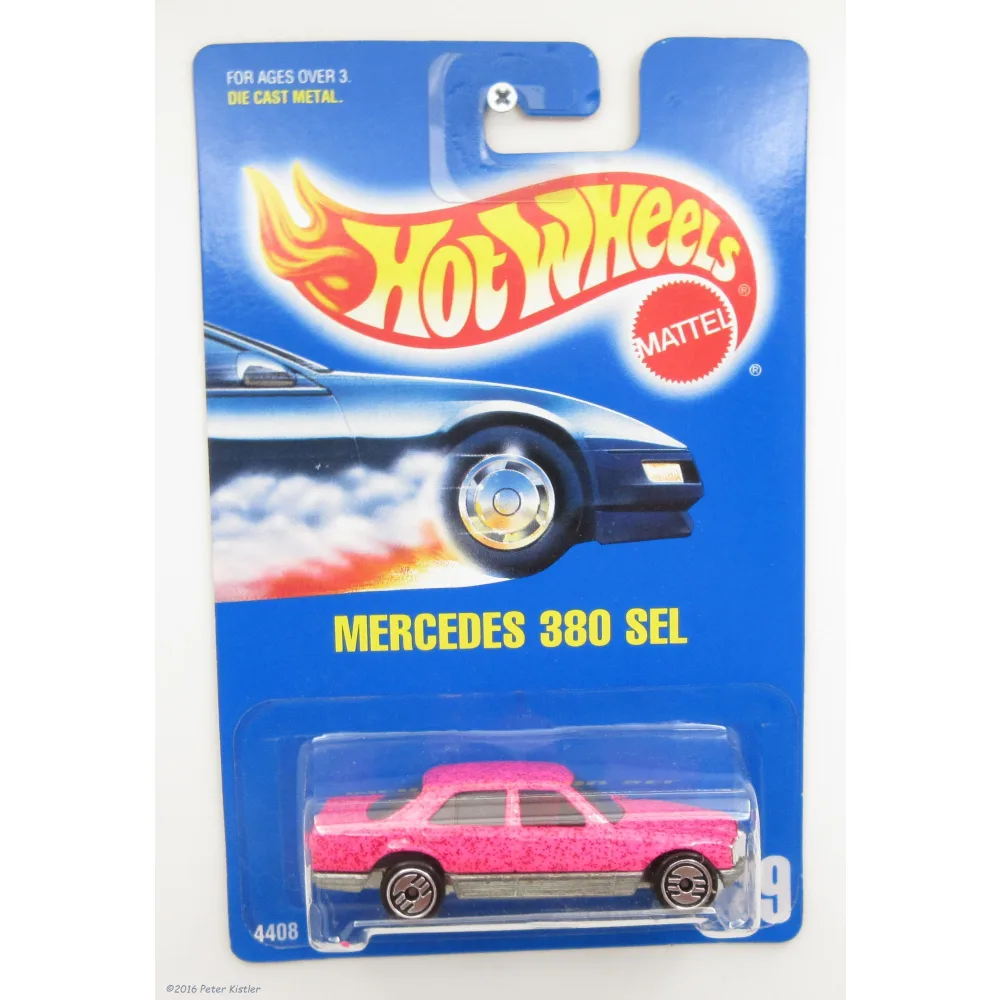 Mercedes 380 SEL — 4408 — Pink with Red glitter