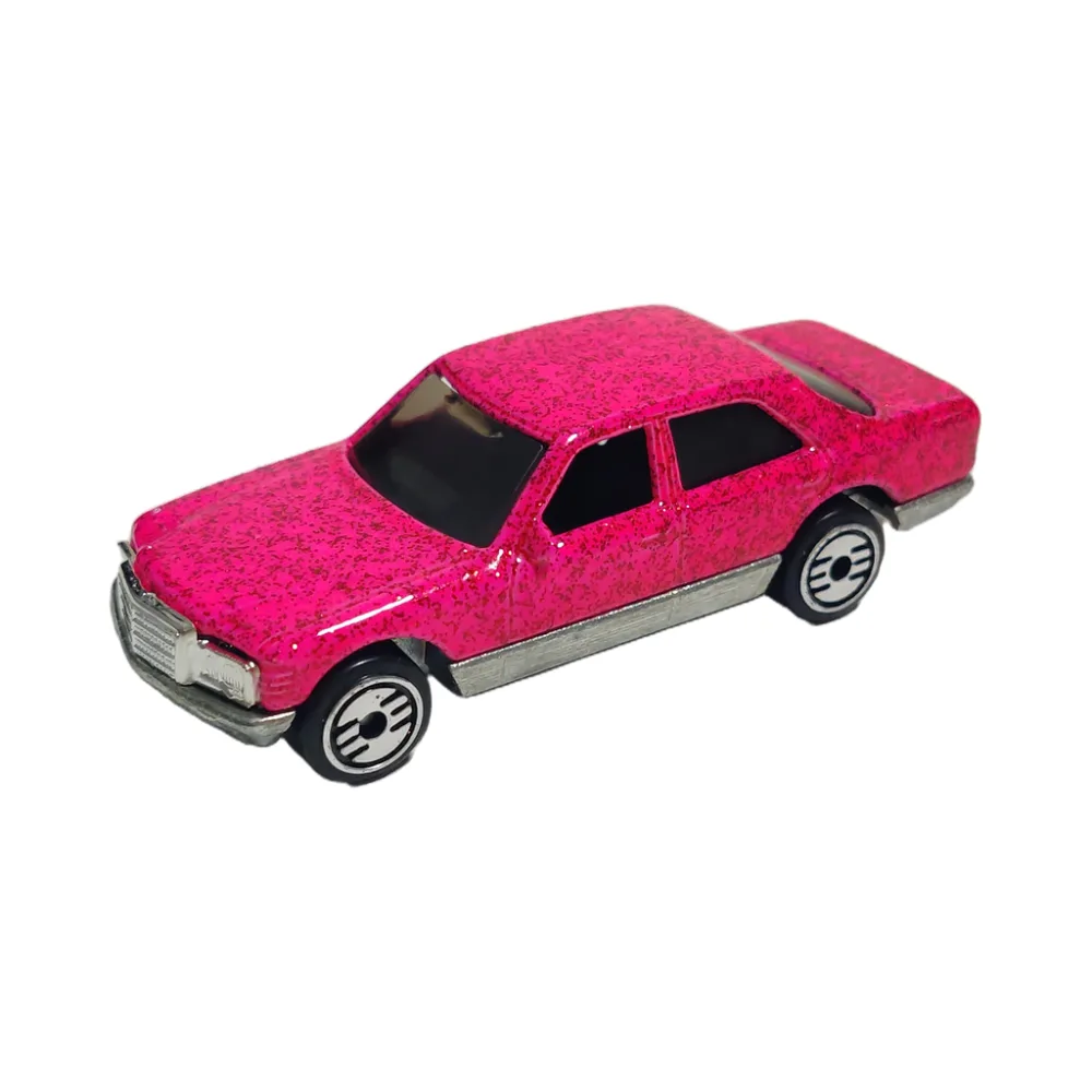 Mercedes 380 SEL — 4408 — Pink with Red glitter — imagem 2