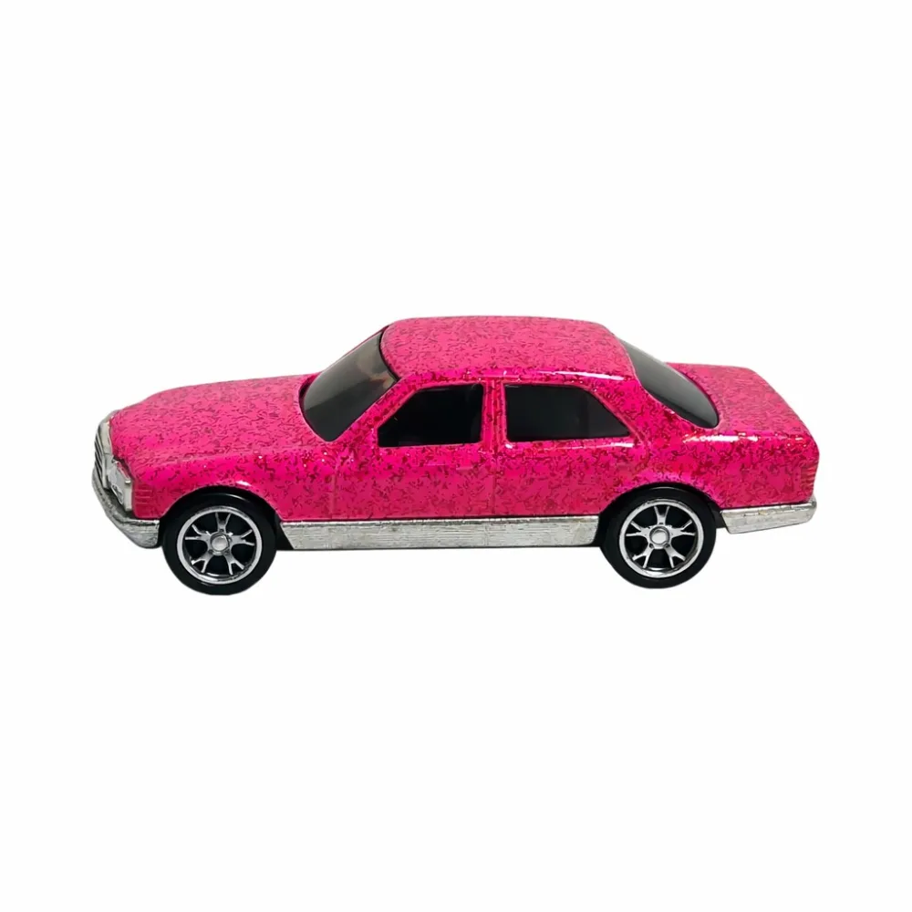 Mercedes 380 SEL — 4408 — Pink with Red glitter — imagem 3