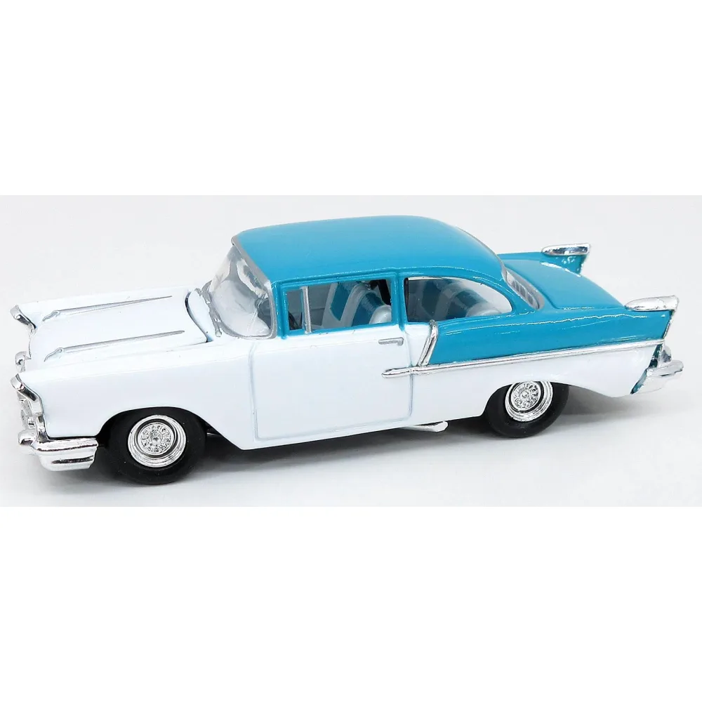 1957 Chevy 150 — 54651 — White & Aqua — imagem 3
