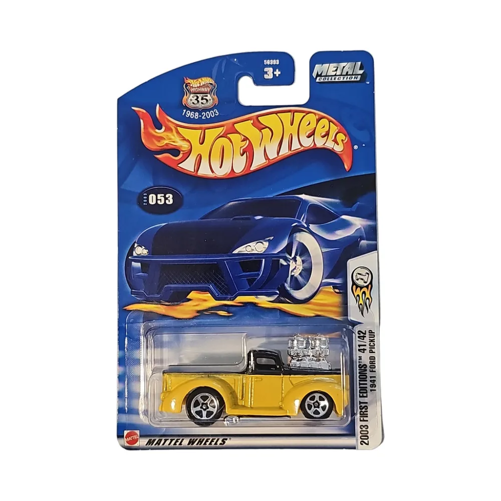 1941 Ford Pickup ('Tooned) — 56393 — Gloss Black & Yellow