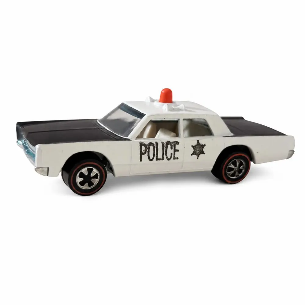 Custom Police Cruiser — 6269 — Black & White (Solid Red Dome)
