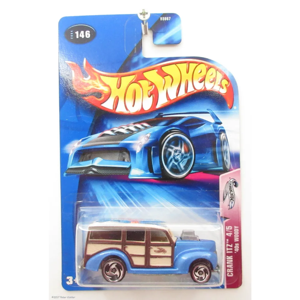 '40 WOODY — B3867 — Blue & Cream