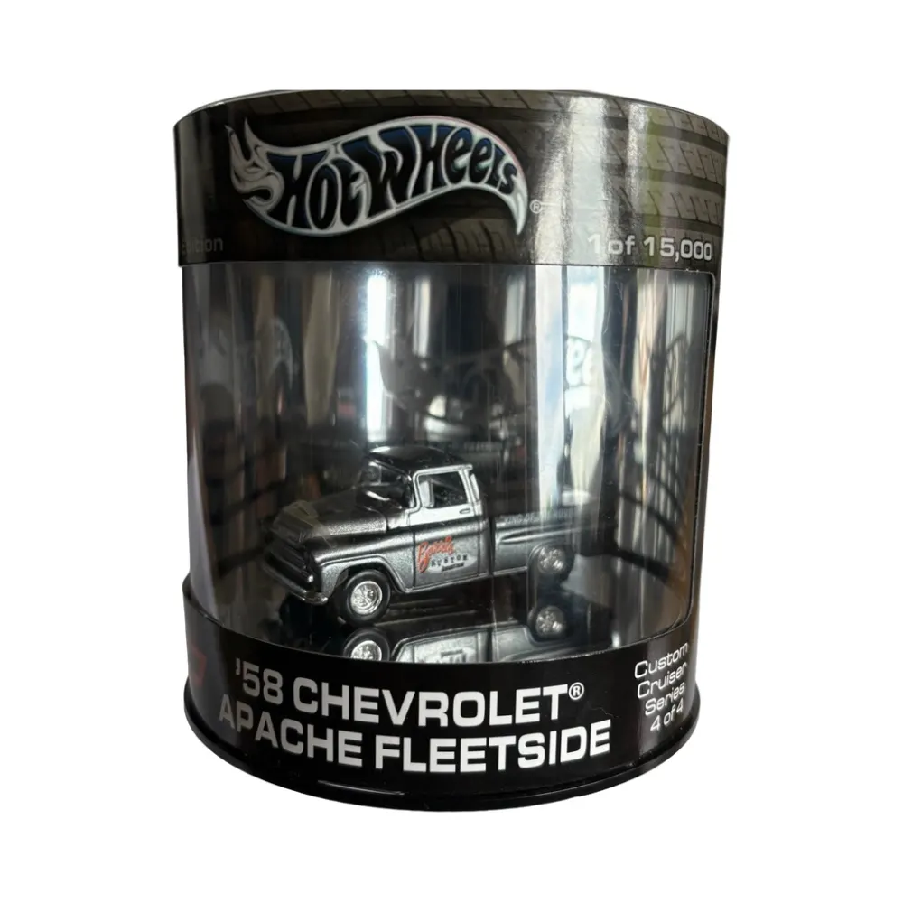 '58 CHEVROLET APACHE FLEETSIDE — B6254 — Metalflake Light & Dark Silver