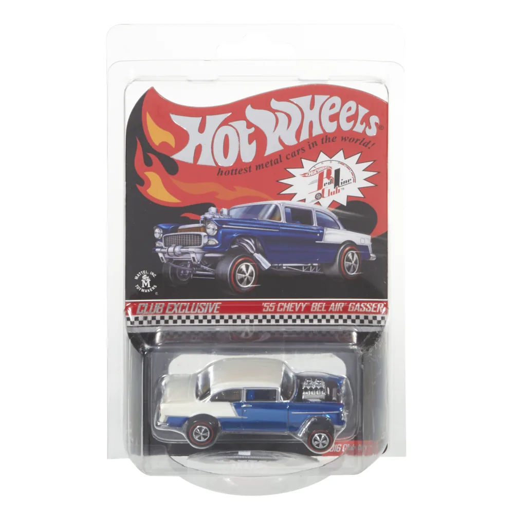 '55 Chevy Bel Air Gasser — DMH90 — Spectraflame Blue & Pearl White