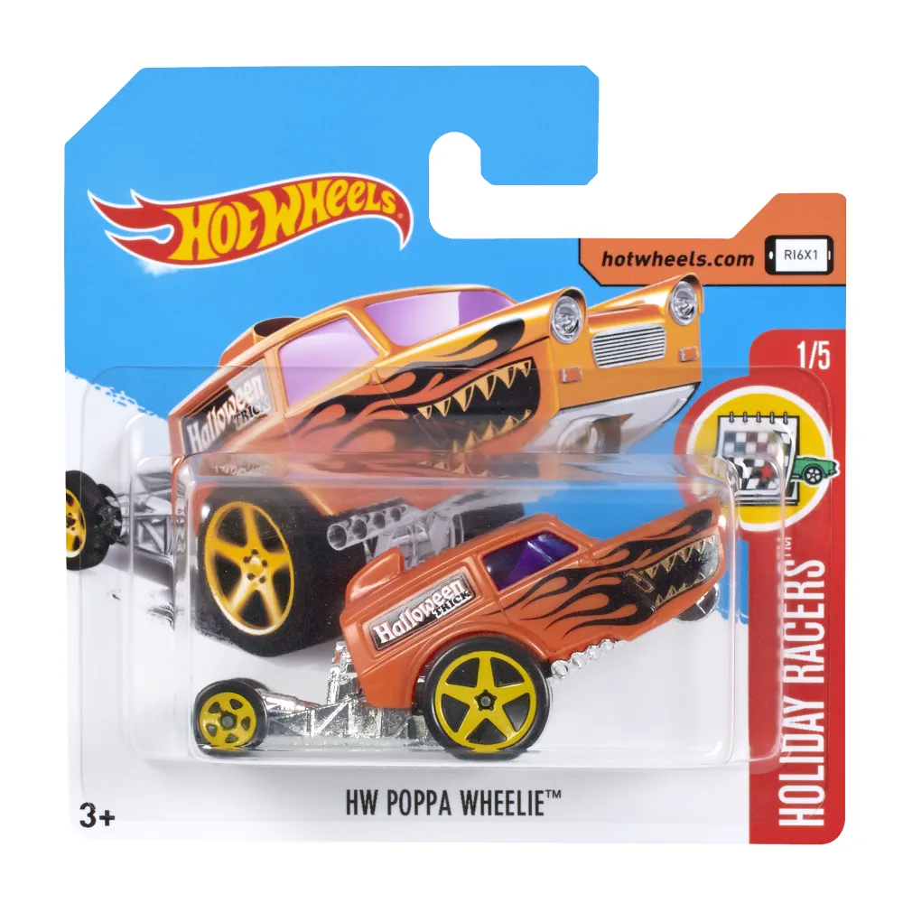 HW Poppa Wheelie — DTX42 — Orange — imagem 2