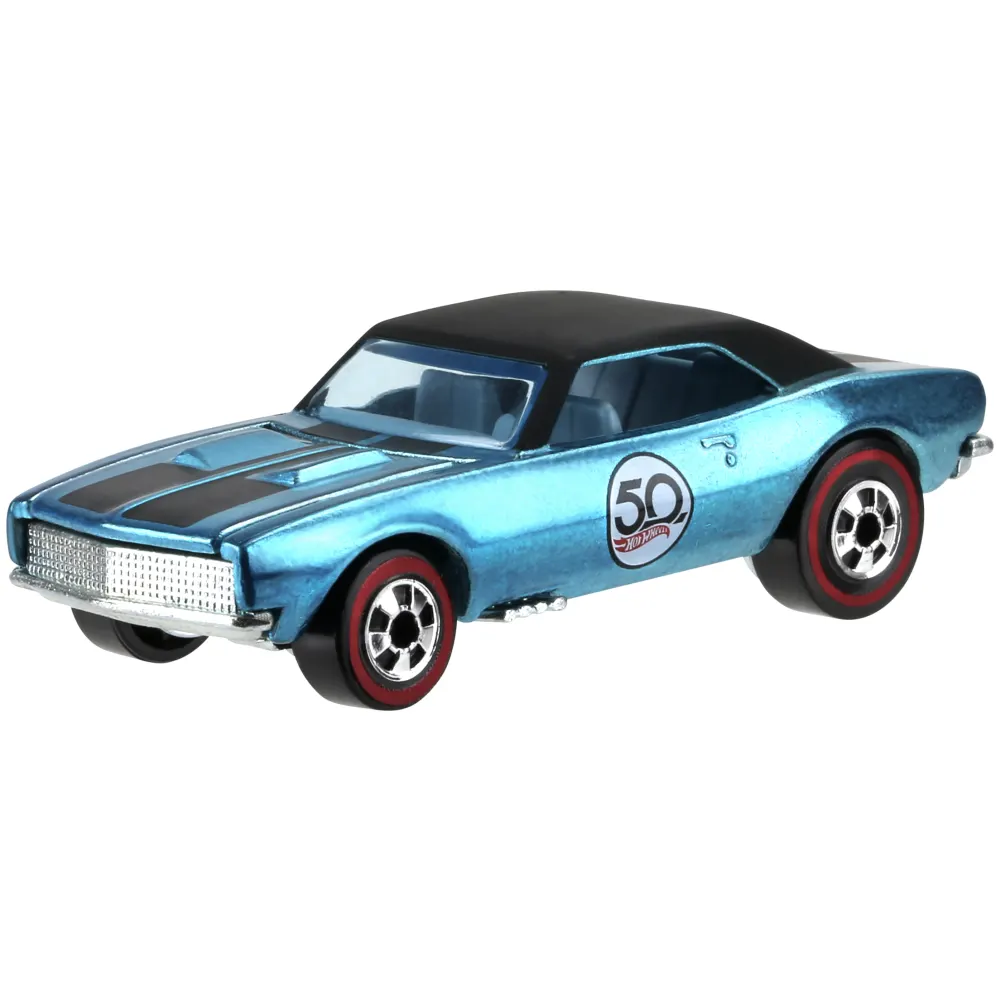COLLECTOR'S BUTTON - '67 CAMARO — FTX86 — Spectraflame Aqua