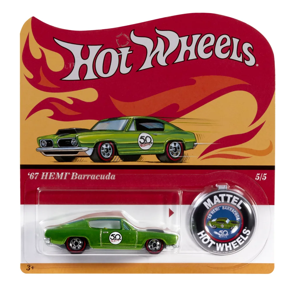 COLLECTOR'S BUTTON - '67 HEMI BARRACUDA — FTX88 — Spectraflame Green — imagem 2