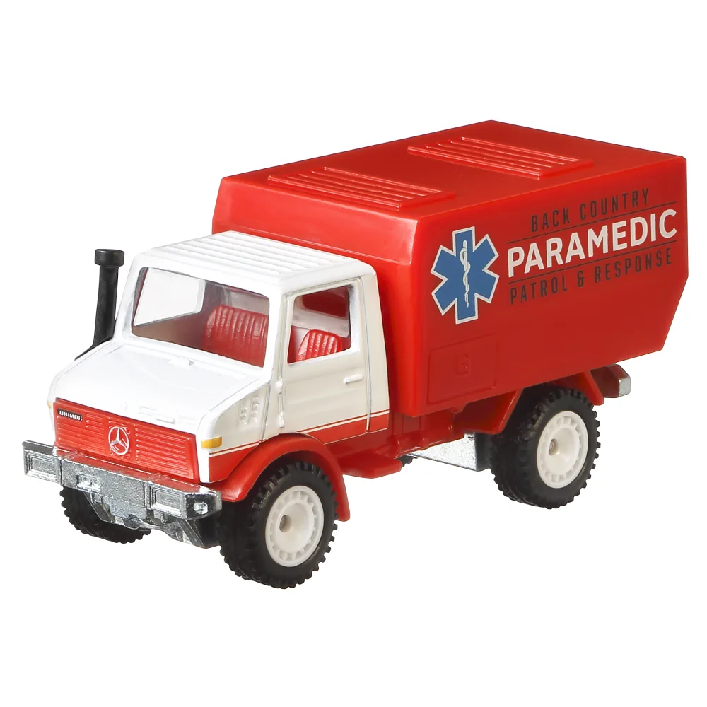 '88 MERCEDES UNIMOG U1300 — GJP90 — White & Red
