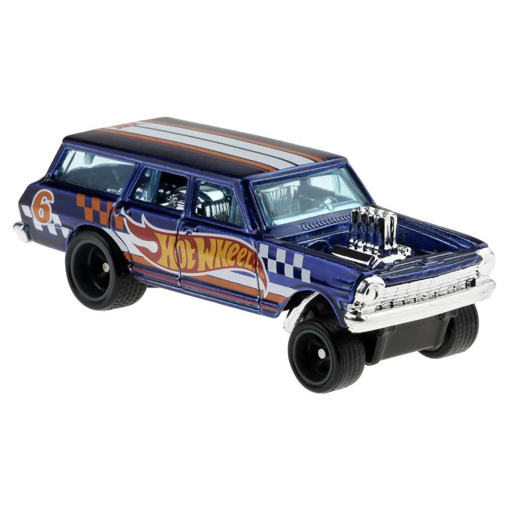'64 Nova Wagon Gasser — GTD06 — Spectraflame Blue — imagem 4