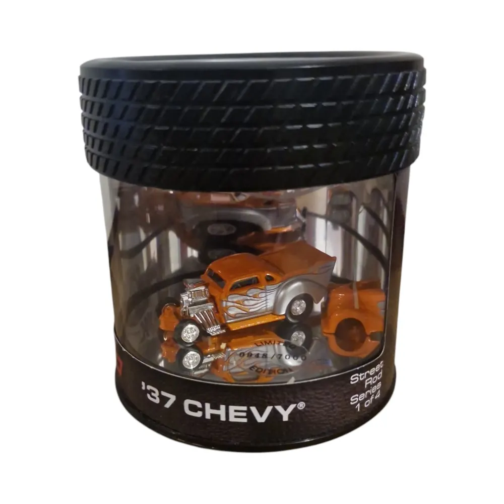 '37 CHEVY — H1790 — Orange & Silver