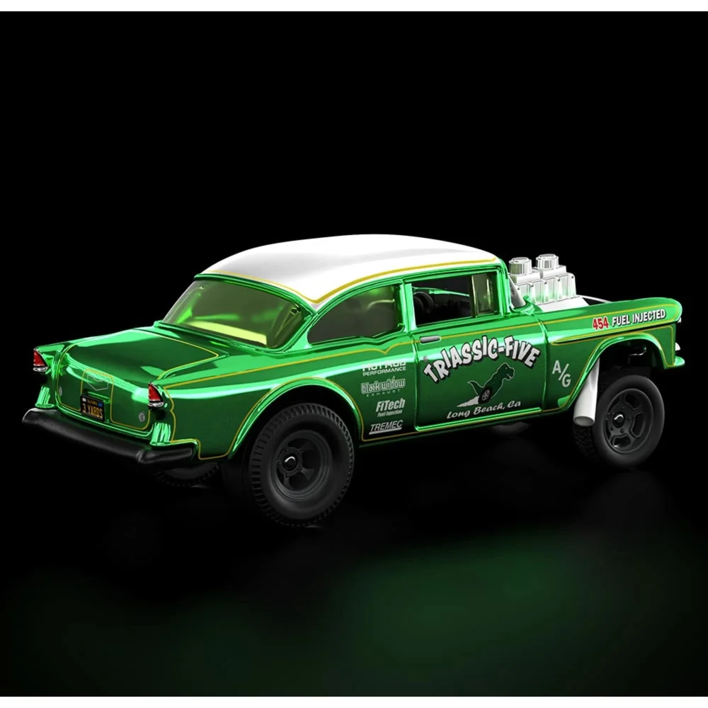 '55 Chevy Bel Air Gasser — HGW21 — Spectraflame Bright Green — imagem 4