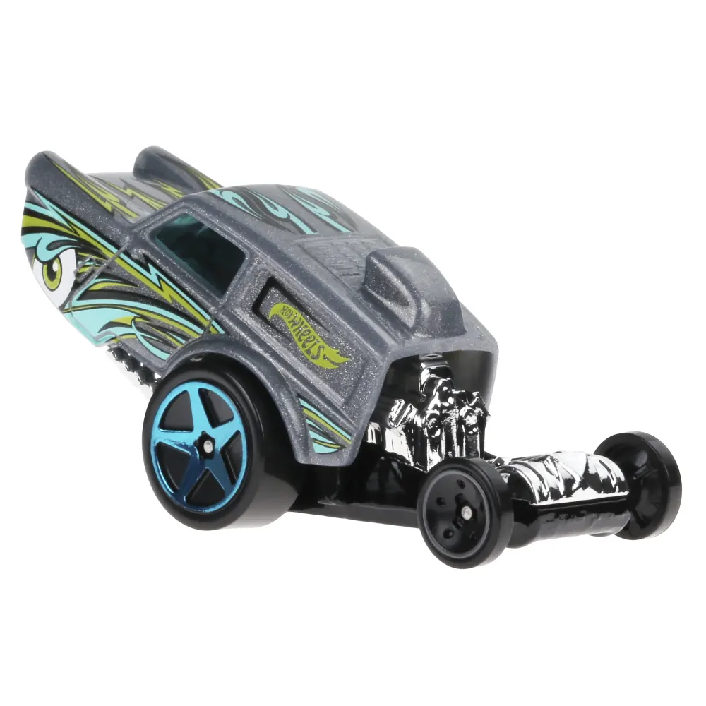 HW Poppa Wheelie — HKK06 — Metalflake Gray — imagem 4