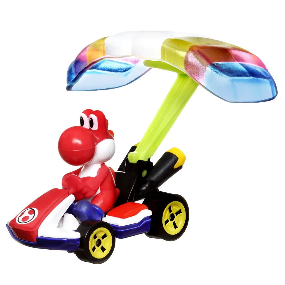 Red Yoshi Standard Kart + Parafoil — HMG76 — Red