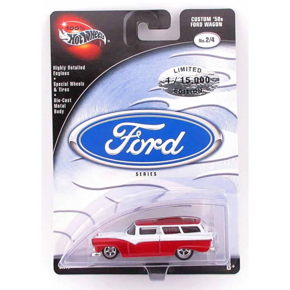 Custom 50's Ford Wagon — B2273 — Red & White