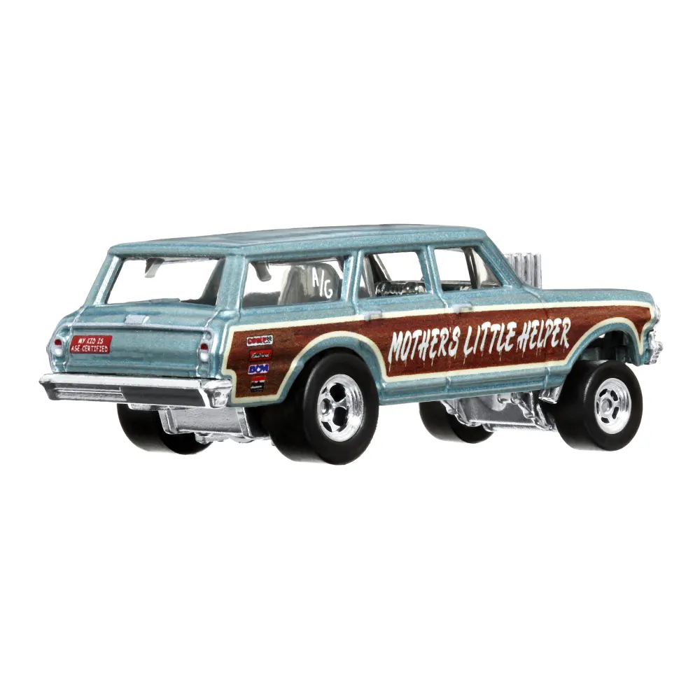 '64 CHEVY NOVA GASSER — HCK21 — Metalflake Powder Blue — imagem 3