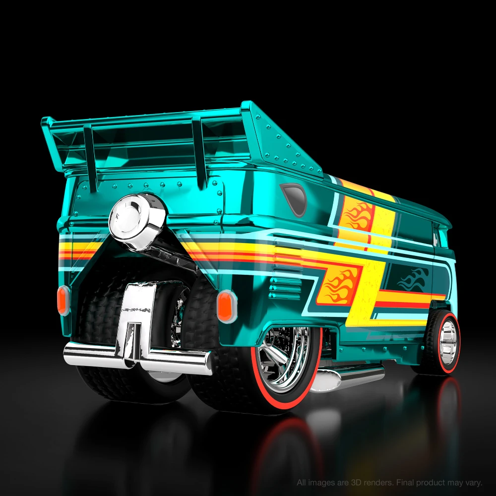 Volkswagen Drag Bus — HWF24 — Spectraflame Teal — imagem 10