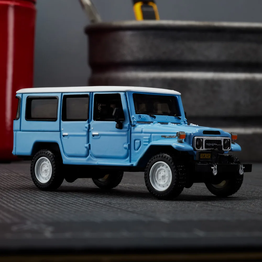 1982 CUSTOM TOYOTA LAND CRUISER FJ45 TROOPY — HWR97 — Light Blue — imagem 7