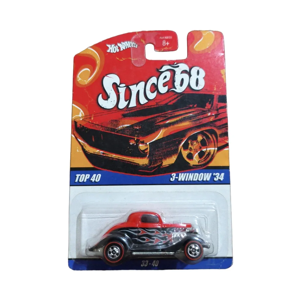 3-Window '34 — L2837 — Red & Black