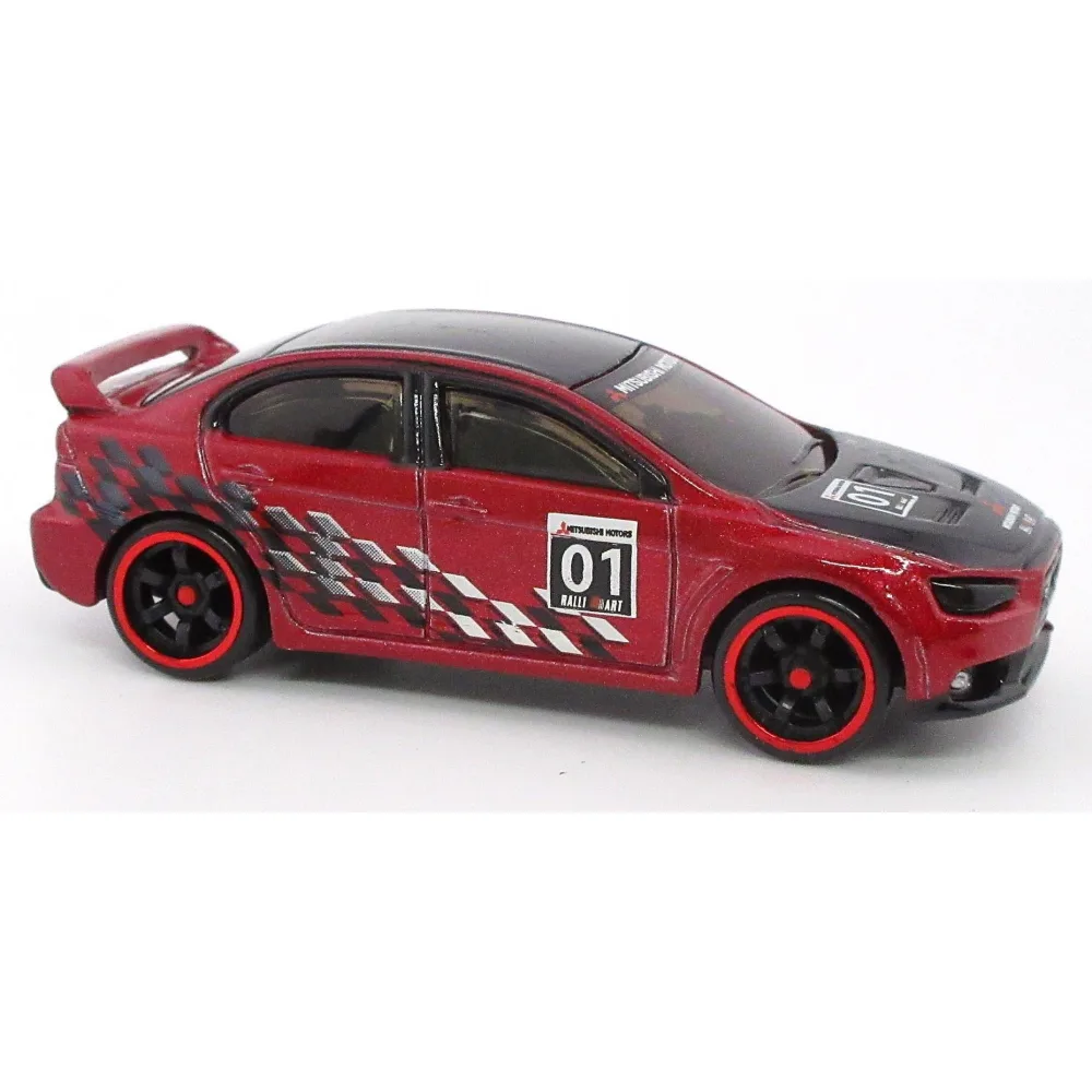 2008 Lancer Evolution — R8492 — Metalflake Dark Red and Black