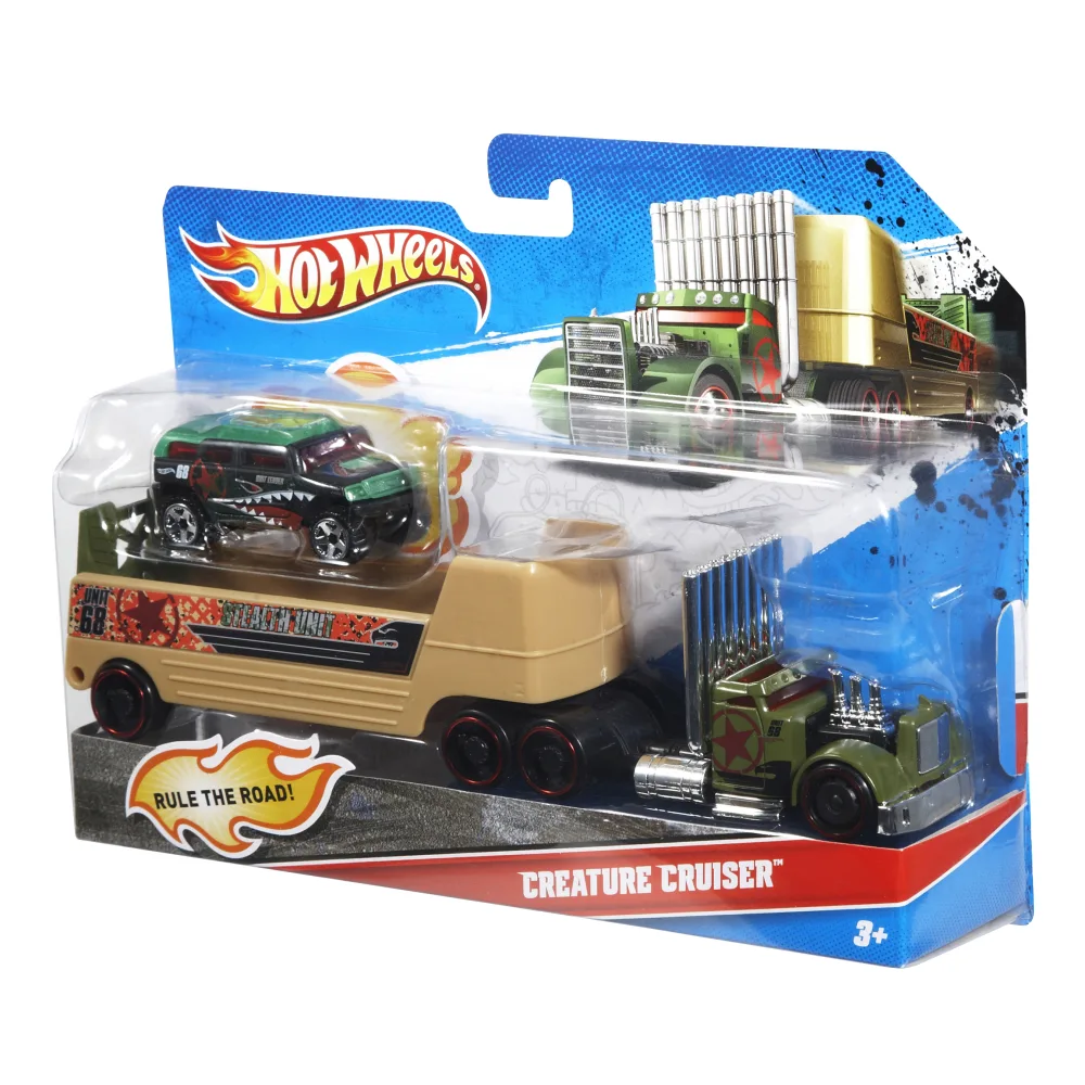 Road Roller — W4675 — Brown trailer & dark green military truck — imagem 2
